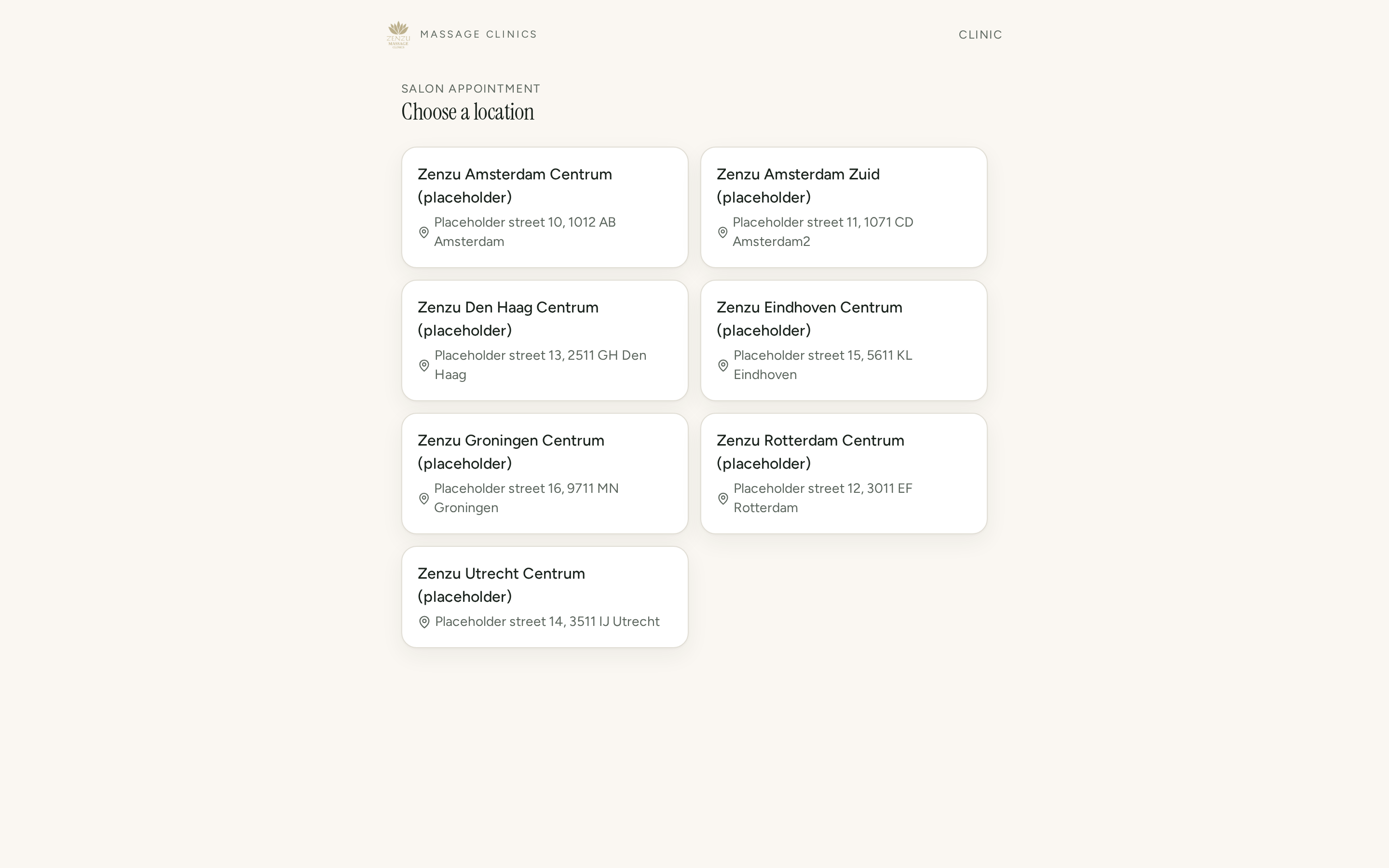 Branded booking widget as customers see it on a salon website